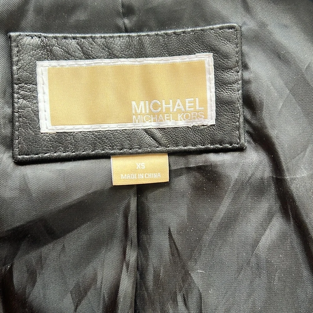 Black leather Michael Kors jacket - Picture 5 of 5